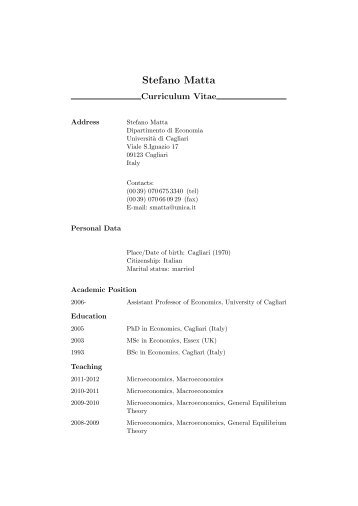 Stefano Matta - I blog di Unica
