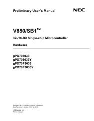 V850-SB1 32-/16-Bit Single-chip Microcontroller ... - Renesas