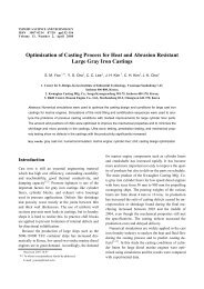 Optimization of Casting Process for Heat and Abrasion