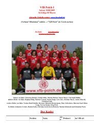 2008/2009 - VFB Polch - Abteilung Fußball