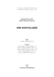 Din Sosyolojisi - Anadolu Üniversitesi