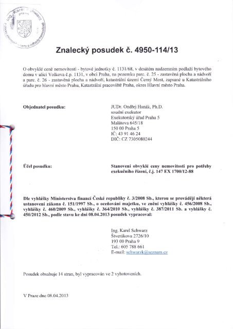 Znalecký posudek č. 4950-114113 - Sreality.cz