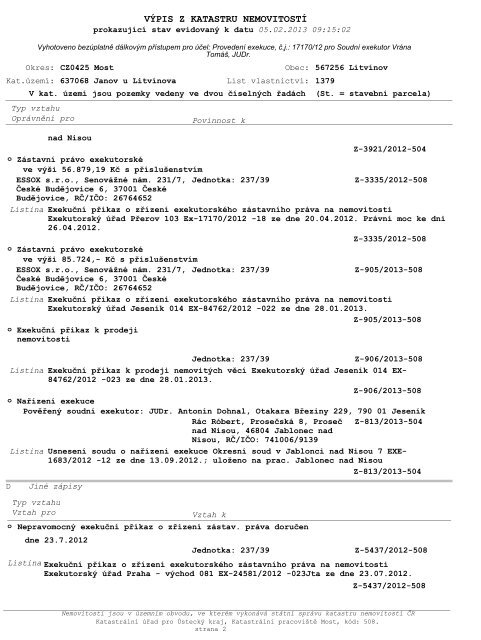 ZNALECKÝ POSUDEK číslo: 6761-433/2013 - Sreality.cz