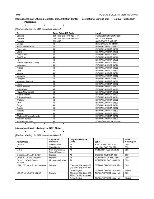 PB 22164 - September 29, 2005 - USPS.com® - About