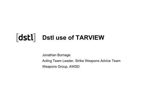 TARVIEW Lethality Modelling and Warhead Concepting