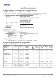 Materialesikkerhedsdatablad - Epson Europe