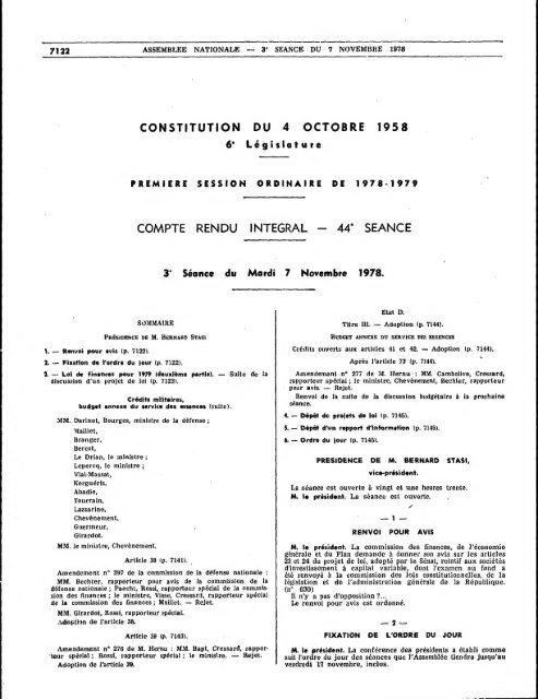 Compte Rendu Integral 44 Seance Archives De Lassemblée - 