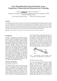 Laser Microfabrication of Neural Electrode Arrays ... - IFESS