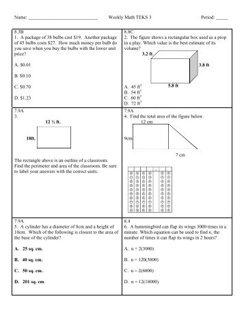 STAAR and STAAR Modified Grade 3 Math Blueprint with TEKS