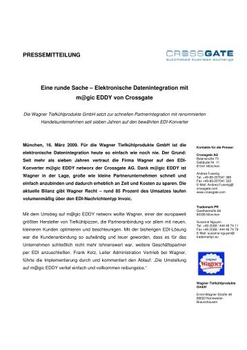 Elektronische Datenintegration mit m@gic EDDY von Crossgate