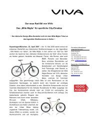 Der neue Rad-Stil von VIVA: Das „Mille Miglia“ für sportliche City ...