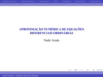 Nadir Arada - (Cálculo Numérico) - Portal de docentes FCT/UNL