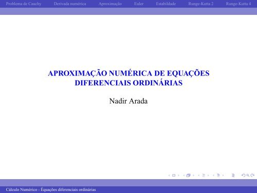 Nadir Arada - (Cálculo Numérico) - Portal de docentes FCT/UNL