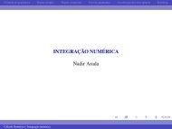 INTEGRAÇÃO NUMÉRICA Nadir Arada - Portal de docentes FCT/UNL