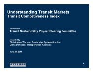 Understanding Transit Markets