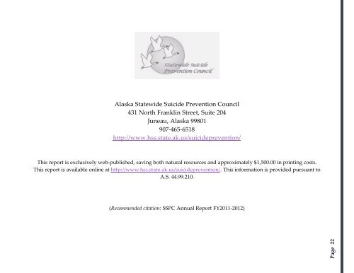 2011-2012 Annual Report - Alaska Department of Health and Social ...