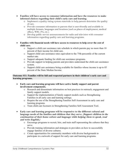 Early Childhood Comprehensive Systems Plan - Alaska Department ...