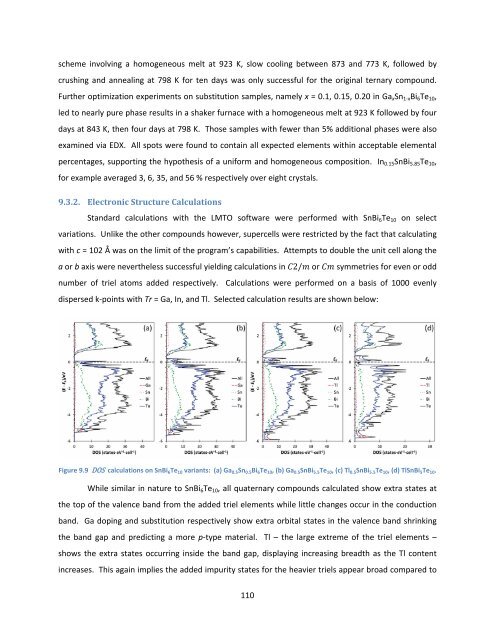 Exploration and Optimization of Tellurium‐Based Thermoelectrics