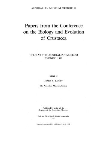 Complete work (1556kb PDF) - Australian Museum