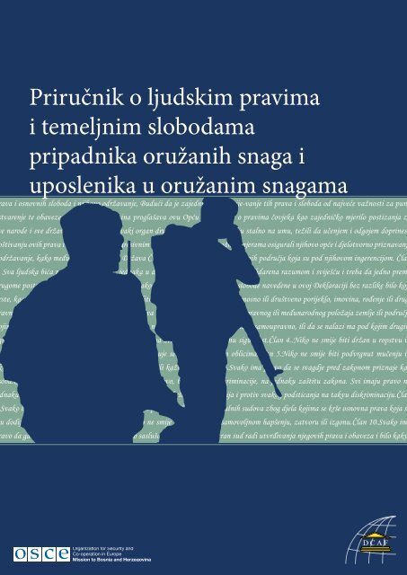 Priručnik o ljudskim pravima i temeljnim slobodama pripadnika - DCAF