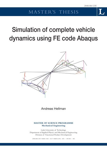 Simulation of complete vehicle dynamics using FE code Abaqus