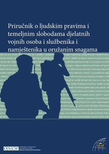 Priručnik o ljudskim pravima i temeljnim slobodama djelatnih - DCAF