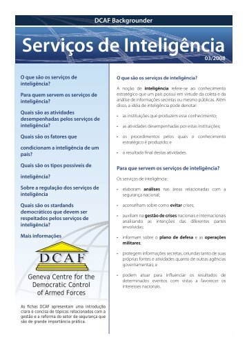 Serviços de Inteligência - DCAF