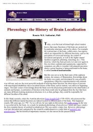 Phrenology: the History of Brain Localization T