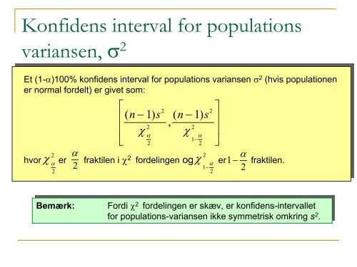 Konfidensintervaller Hypotesetest og