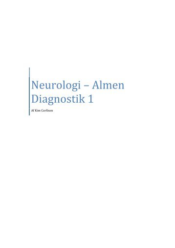 Neurologi – Almen Diagnostik 1