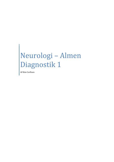 Neurologi – Almen Diagnostik 1