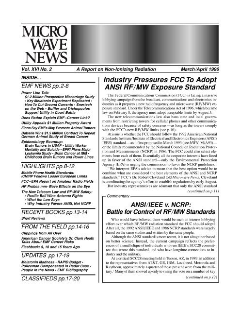 MWN, M/A96 - Microwave News