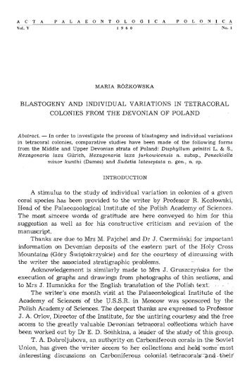 Full text - Acta Palaeontologica Polonica