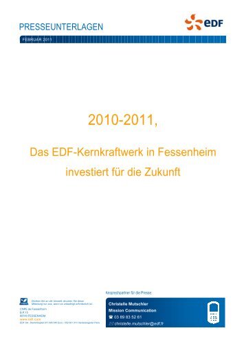 Presseunterlagen 2010-2011 - Energie EDF