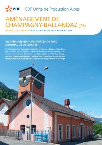 AménAgement de ChAmpAgny-BAllAndAz(73) - Energie EDF