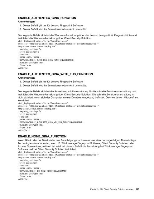 Client Security Solution 8.3 Implementierungshandbuch - Lenovo