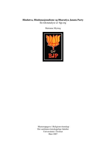 Hindutva, Hindunasjonalisme og Bharatiya Janata Party En ...