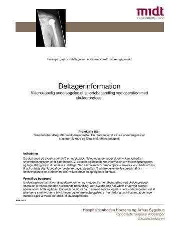 Deltagerinformation - e-Dok - Region Midtjylland