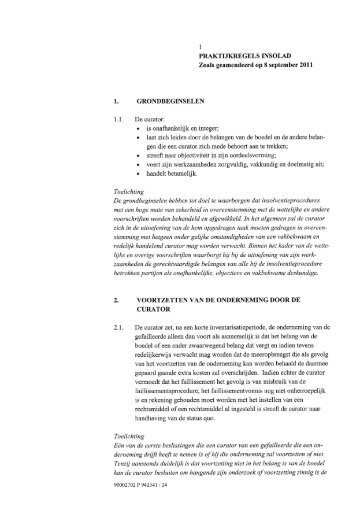 Praktijkregels INSOLAD 2011 (pdf) - BaseNet