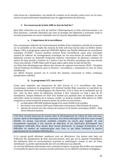 L'importance de la lutte anti-sous-marine au 21e siècle - CESM