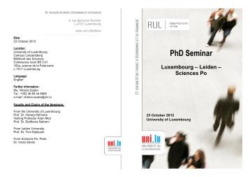 PhD Seminar Luxembourg