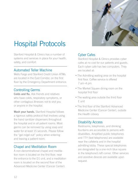 Stanford Hospital & Clinics Patient Handbook