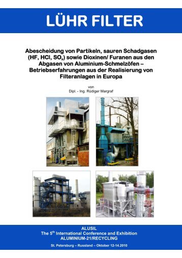 Abscheidung von Partikeln, sauren Schadgasen (HF, HCl, SO x )