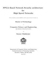 FPGA Based Network Security architecture for High Speed Networks