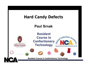 Resident Course in Confectionery Technology Cracking