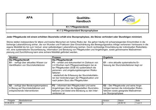 Apa Qualitats Handbuch Ambulante Pflege Angeln