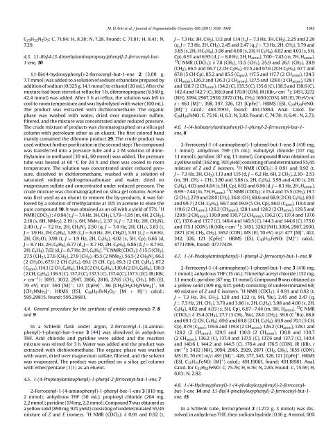 Evaluation of bactericidal and fungicidal activity of ferrocenyl or phenyl derivatives...