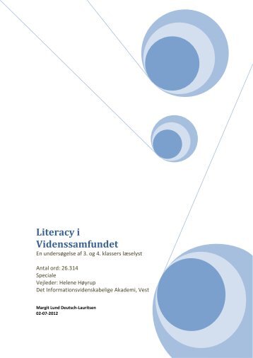 Literacy i Videnssamfundet - En undersøgelse af 3. og 4 ... - Forskning
