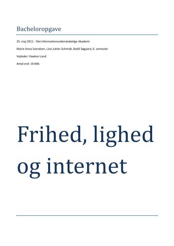Frihed, lighed og internet - Forskning