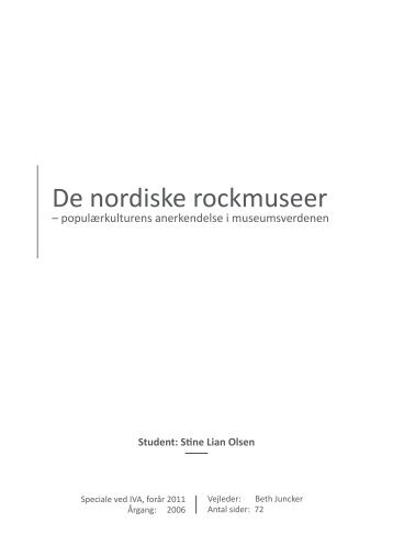 De nordiske rockmuseer - Forskning - IVA